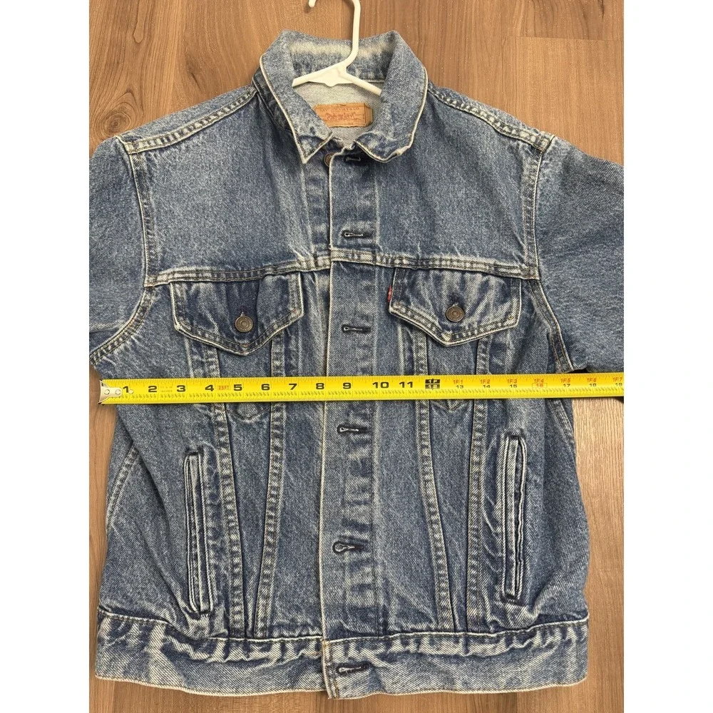 Vintage Levi's Jacket Mens 42R Medium Wash Blue Denim 70506-0216 Trucker USA 80s